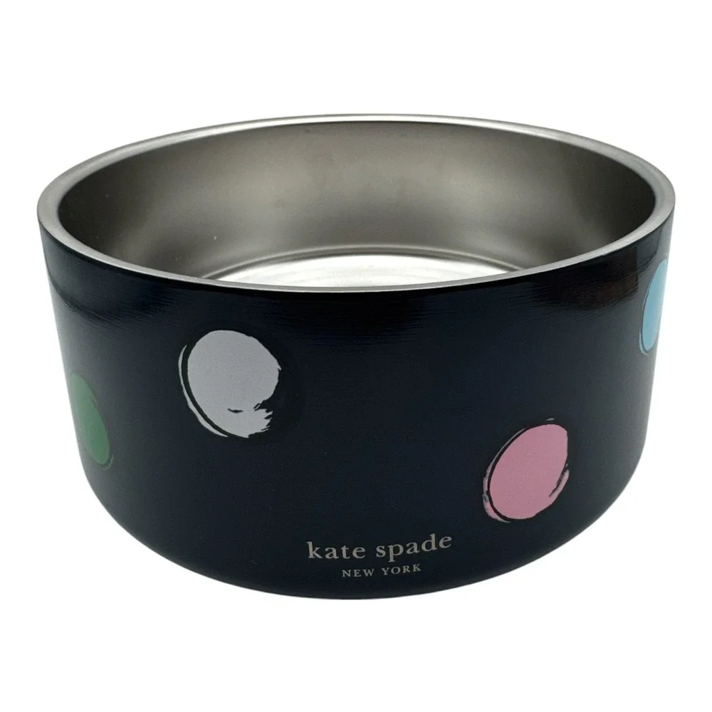 Kate Spade Watercolor Dots Pet Dog Bowl ~ 32 oz Non-Slip ~ NWOT